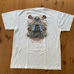 Vintage Hard Rock Amsterdam Large White T-Shirt